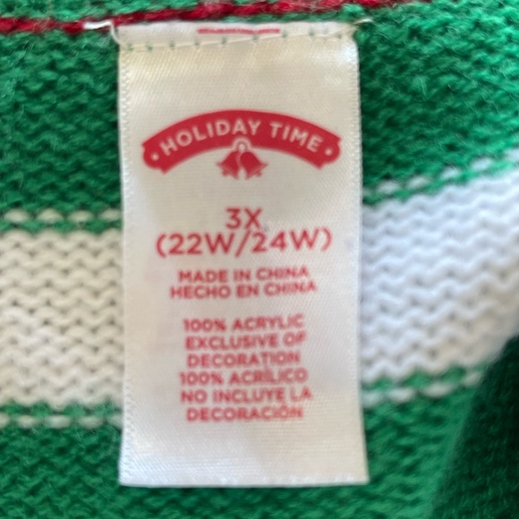 Holiday Time Christmas Vest with Santa and Elf size 3X  22W/24W - Picture 6 of 7